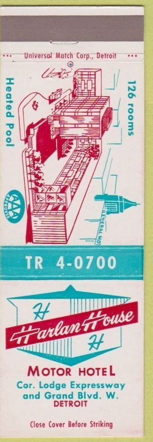 Harlan House Motel - Matchbook (newer photo)